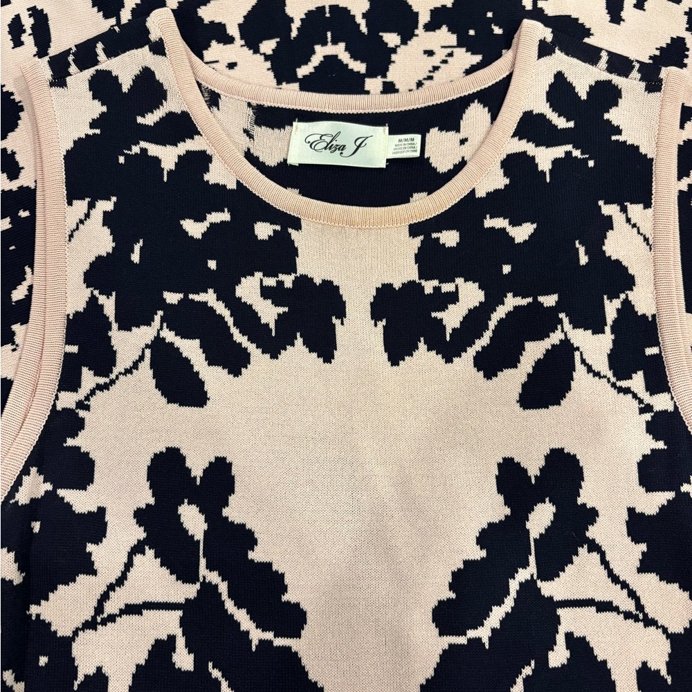 Eliza J Patterned Sweater Dress